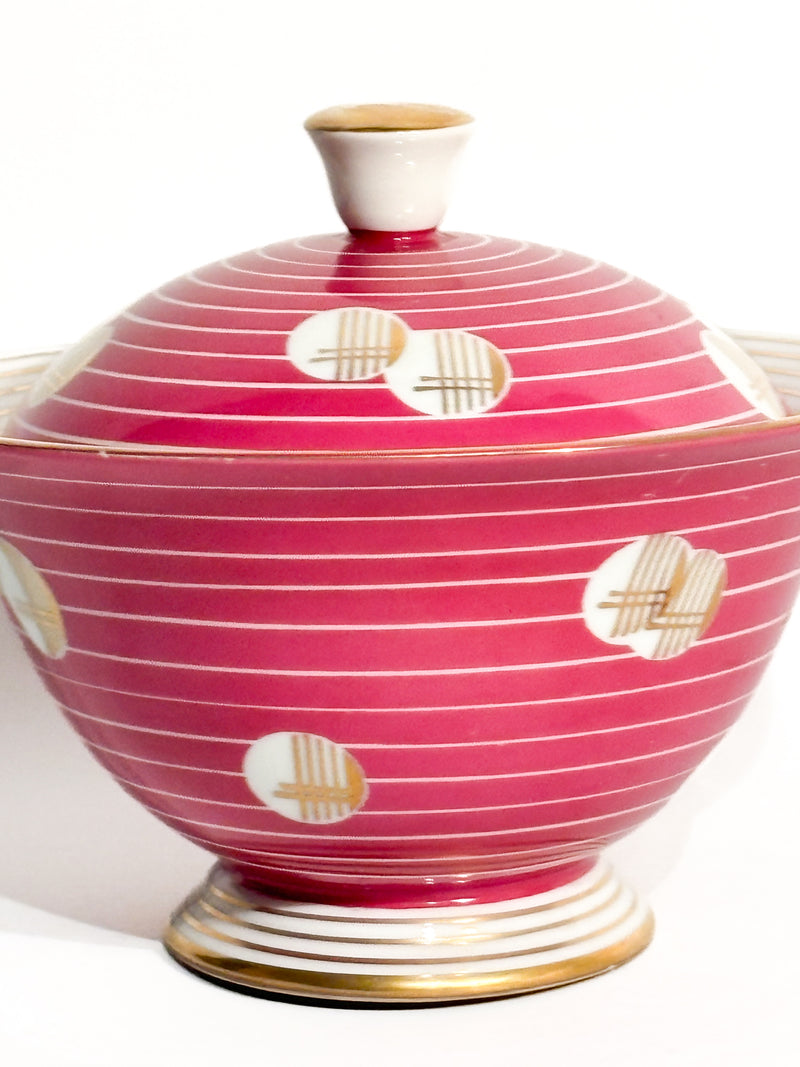 Potiche Decò in Porcellana Arzberg Dipinta a Mano Anni 30