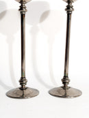 Coppia di Candelieri in Metallo Argentato Anni 60