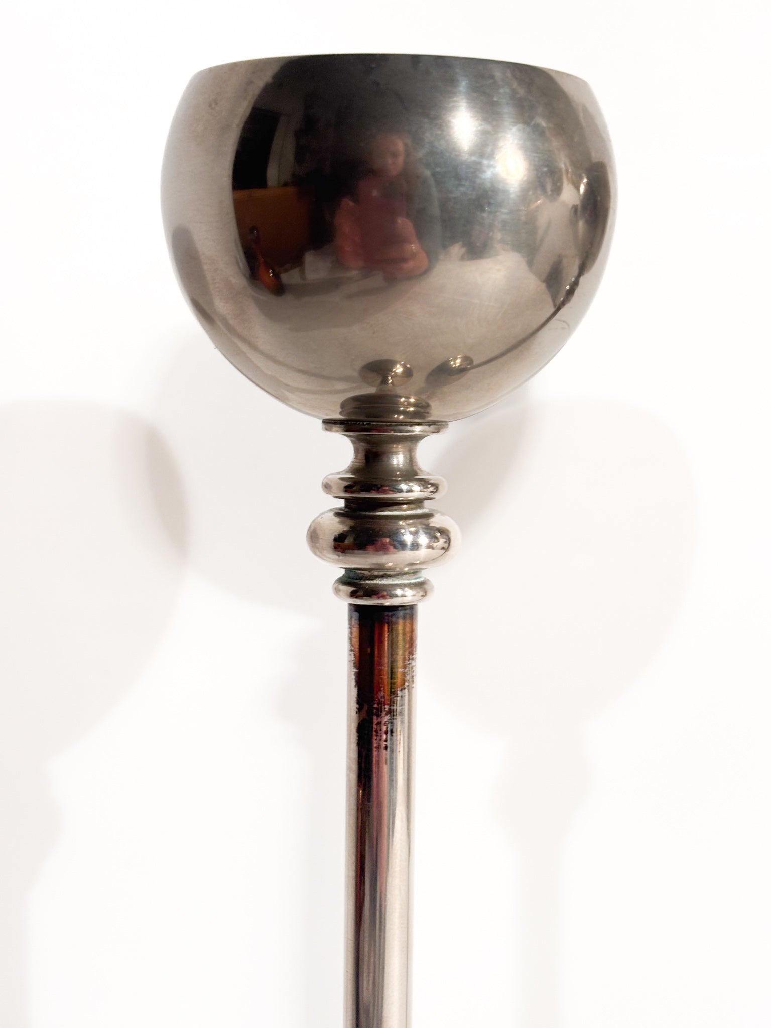 Coppia di Candelieri in Metallo Argentato Anni 60