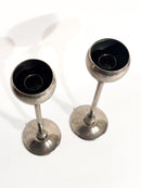 Coppia di Candelieri in Metallo Argentato Anni 60