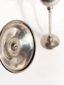 Coppia di Candelieri in Metallo Argentato Anni 60