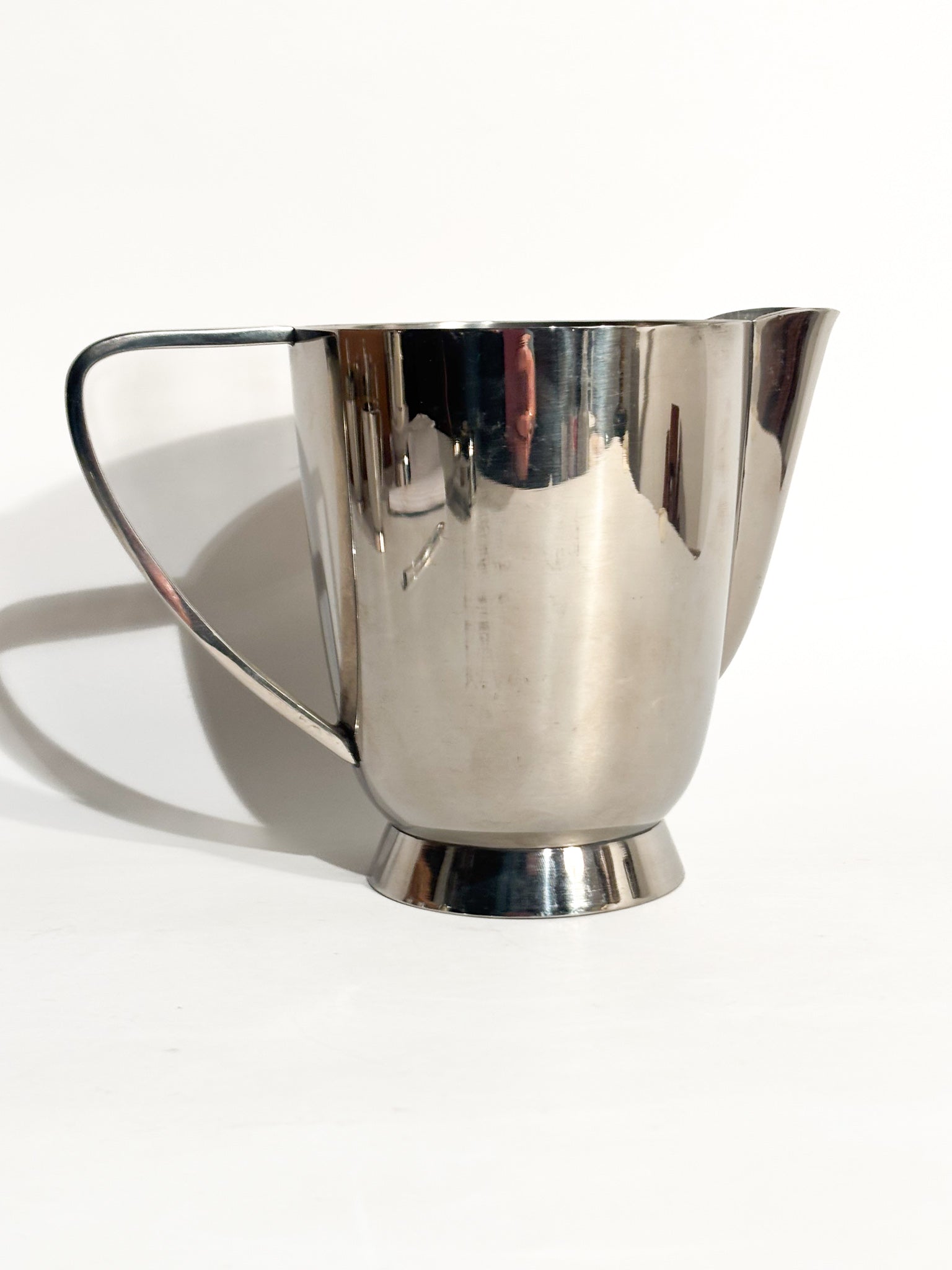 Lattiera e Teiera in Alpacca Argentata di Gio Ponti per Fratelli Calderoni Anni 50