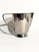 Lattiera e Teiera in Alpacca Argentata di Gio Ponti per Fratelli Calderoni Anni 50