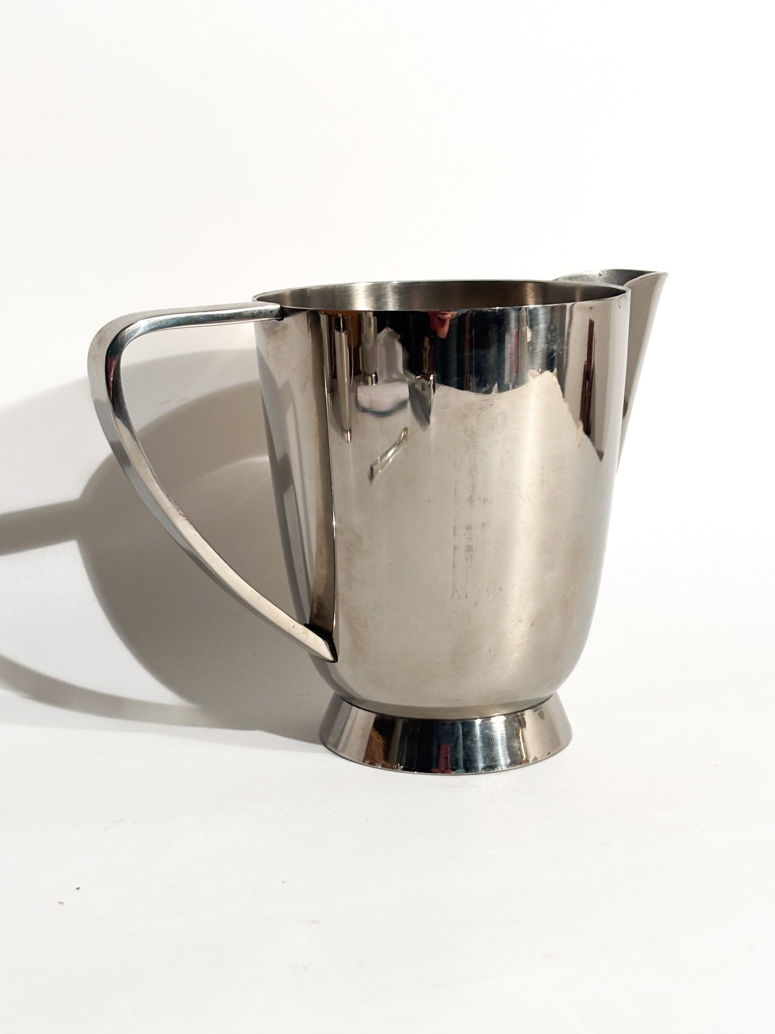 Lattiera e Teiera in Alpacca Argentata di Gio Ponti per Fratelli Calderoni Anni 50