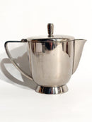 Lattiera e Teiera in Alpacca Argentata di Gio Ponti per Fratelli Calderoni Anni 50