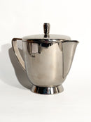 Lattiera e Teiera in Alpacca Argentata di Gio Ponti per Fratelli Calderoni Anni 50