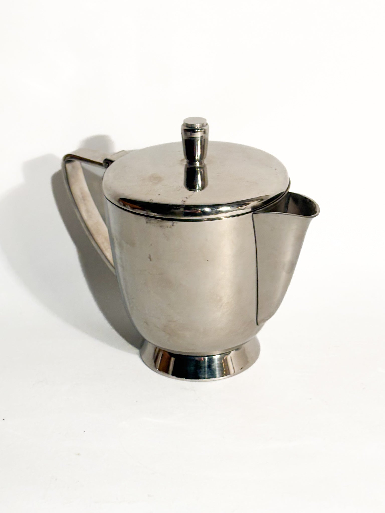 Lattiera e Teiera in Alpacca Argentata di Gio Ponti per Fratelli Calderoni Anni 50