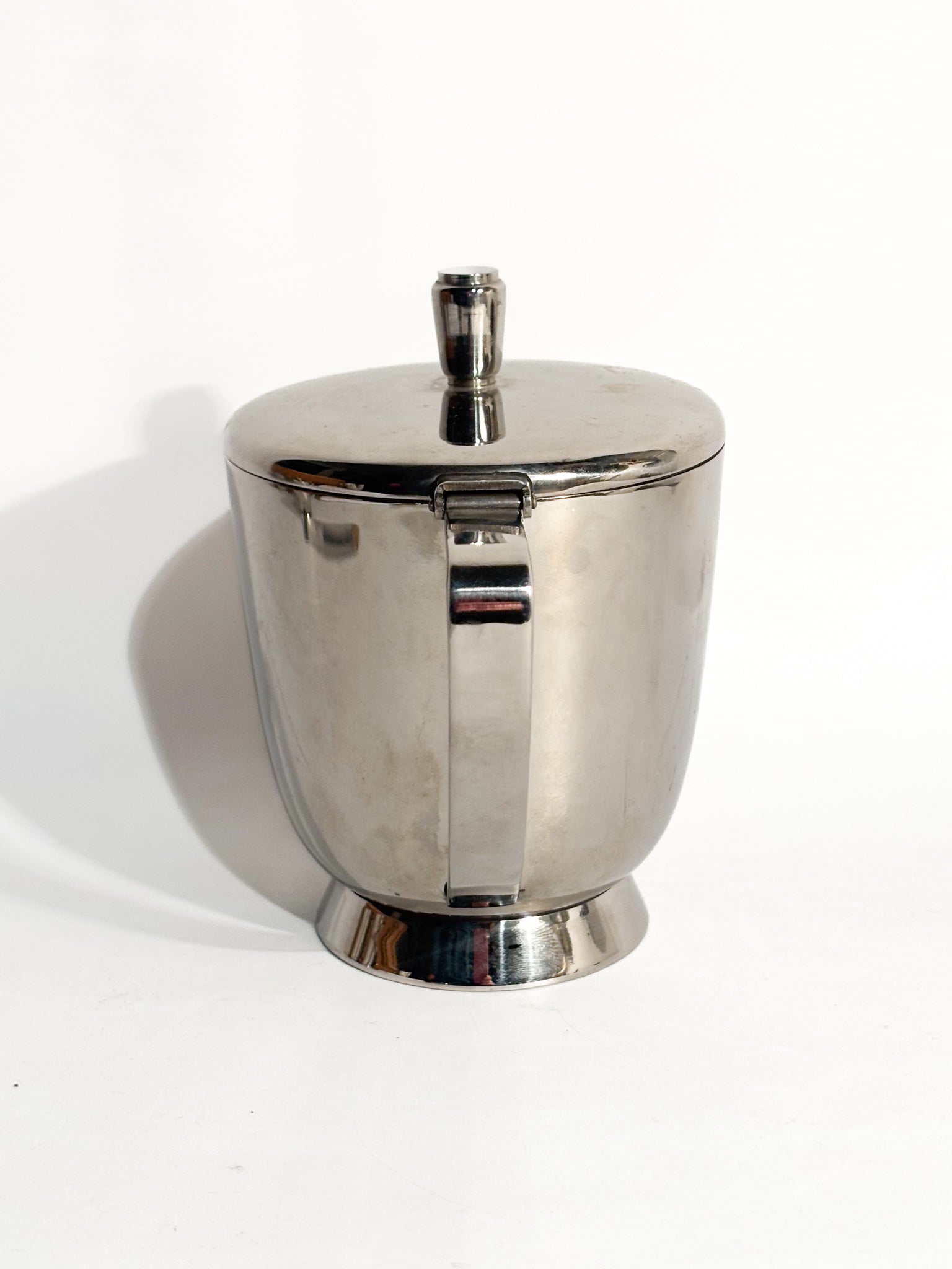 Lattiera e Teiera in Alpacca Argentata di Gio Ponti per Fratelli Calderoni Anni 50