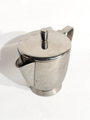 Lattiera e Teiera in Alpacca Argentata di Gio Ponti per Fratelli Calderoni Anni 50