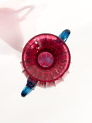 Vaso in Vetro di Murano Soffiato Rosa e Azzurro Anni 60