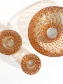 Posacenere e Portacandele in Vetro di Murano Dorato Anni 60