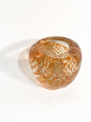 Posacenere e Portacandele in Vetro di Murano Dorato Anni 60