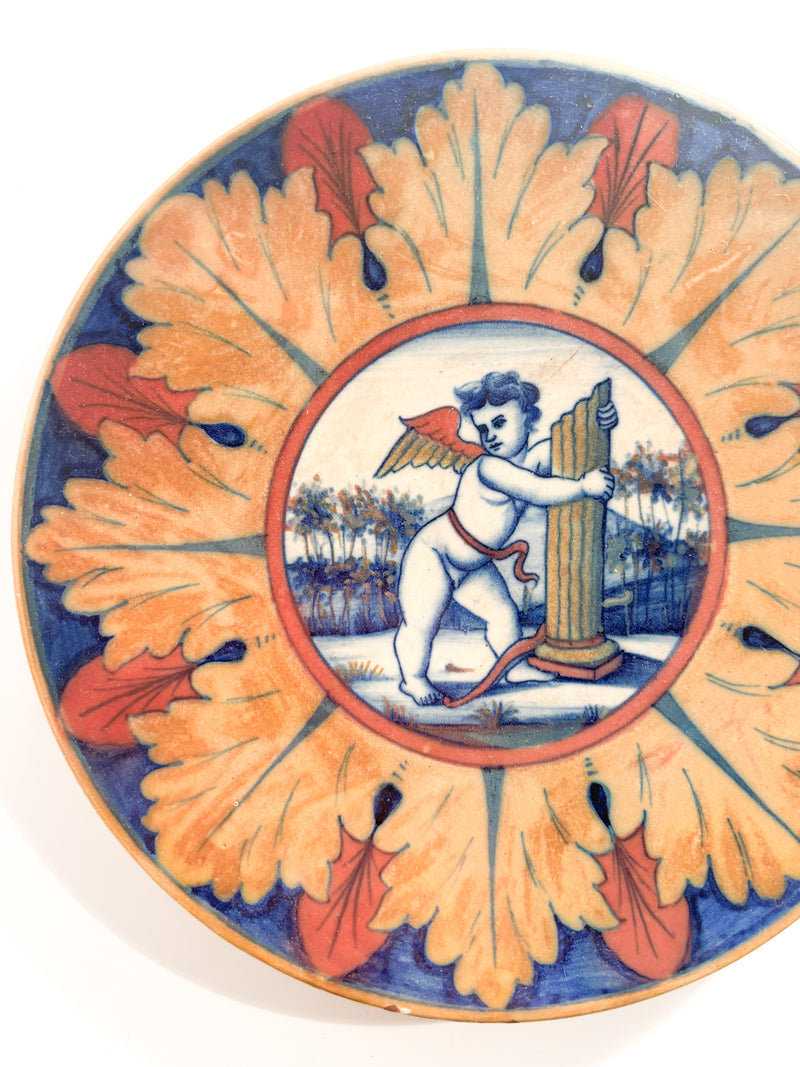 Plate by Gualdo Tadino, Hand Painted, Late 1800s