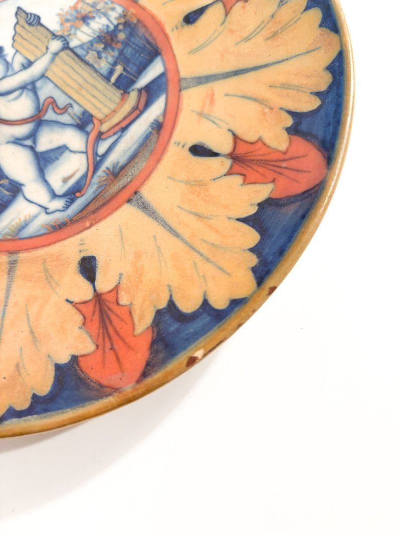 Plate by Gualdo Tadino, Hand Painted, Late 1800s