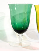 Set da Sei Bicchieri in Vetro di Murano Multicolore Anni 80