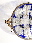 Centrotavola in Cristallo di Boemia e Bronzo Scolpito Primi Novecento