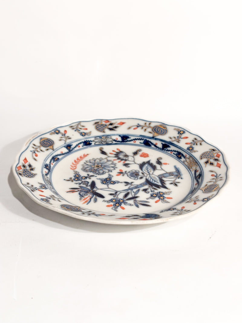 Piatto in Porcellana di Meissen Dipinta a Mano Anni 60