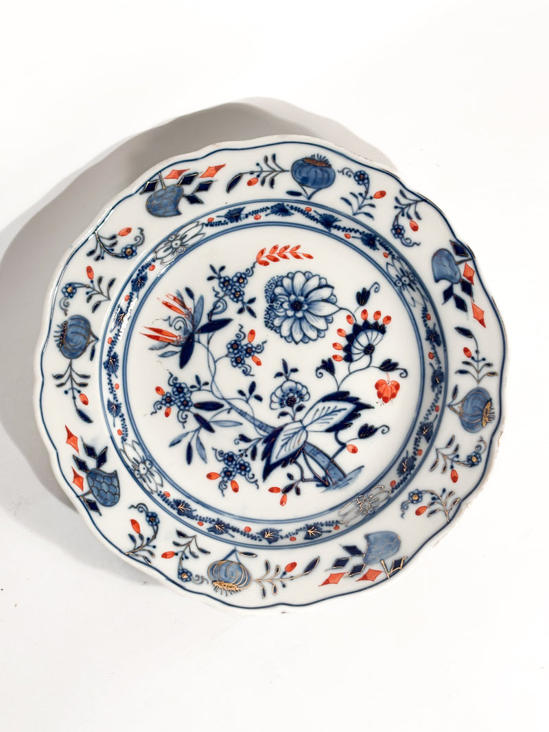 Piatto in Porcellana di Meissen Dipinto a Mano Anni 60