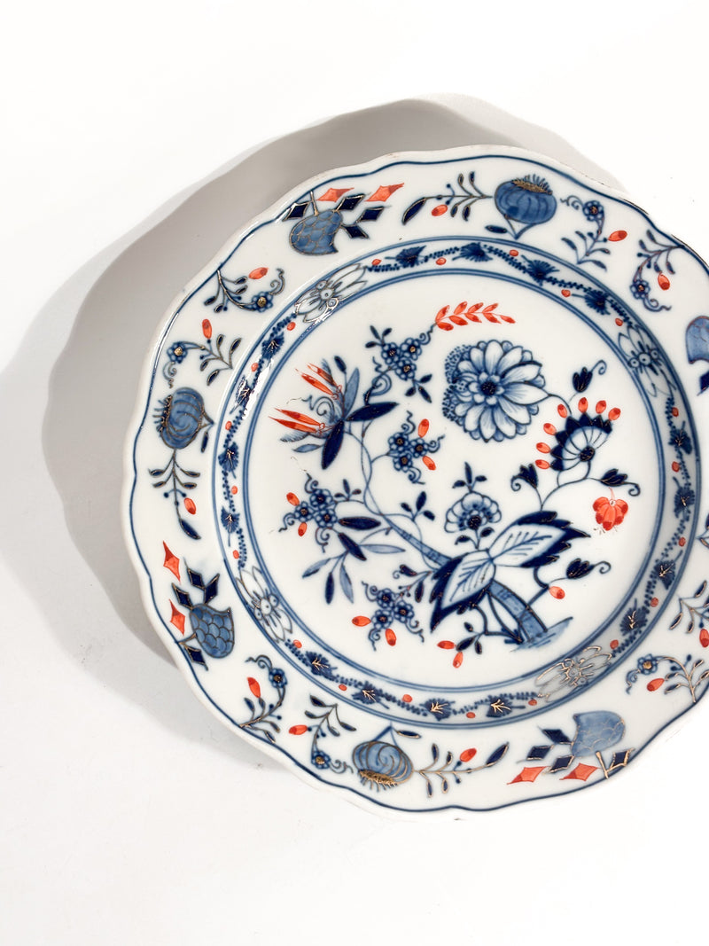 Piatto in Porcellana di Meissen Dipinto a Mano Anni 60