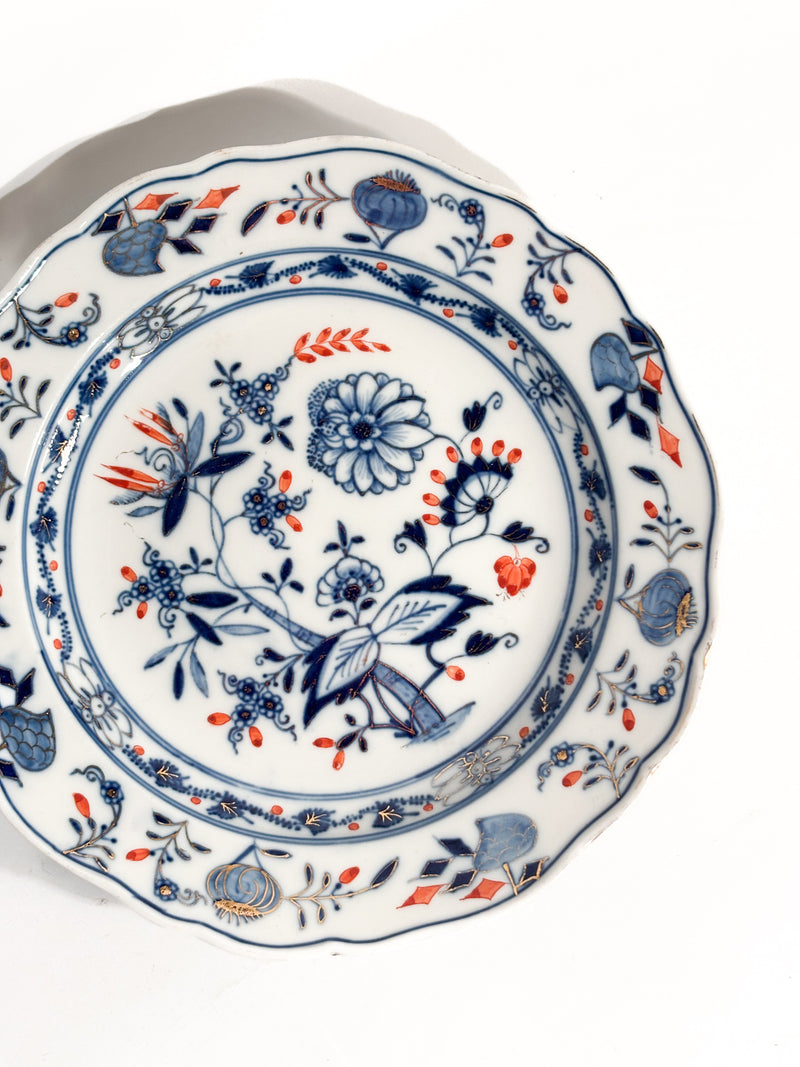 Piatto in Porcellana di Meissen Dipinto a Mano Anni 60