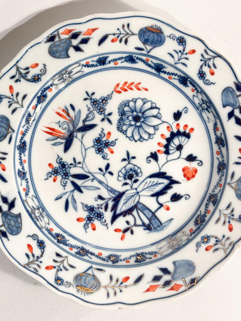 Piatto in Porcellana di Meissen Dipinto a Mano Anni 60