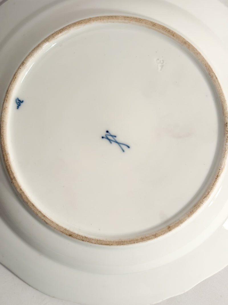 Piatto in Porcellana di Meissen Dipinto a Mano Anni 60