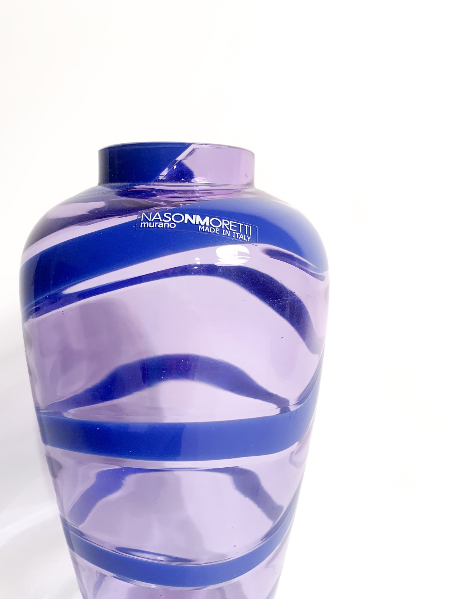 Murano Glass Snake Model Vase by Nason Moretti 1990s