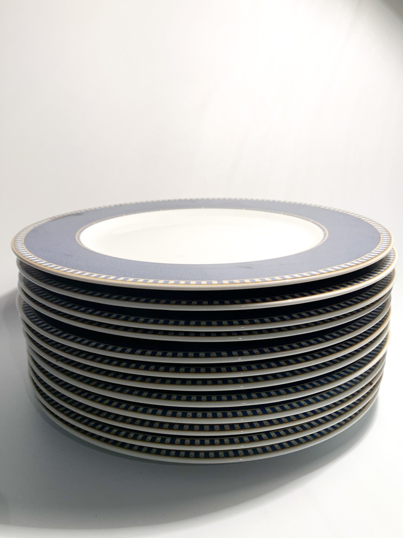 Set of 12 German Porcelain Underplates by Eschenbach from the 1950s