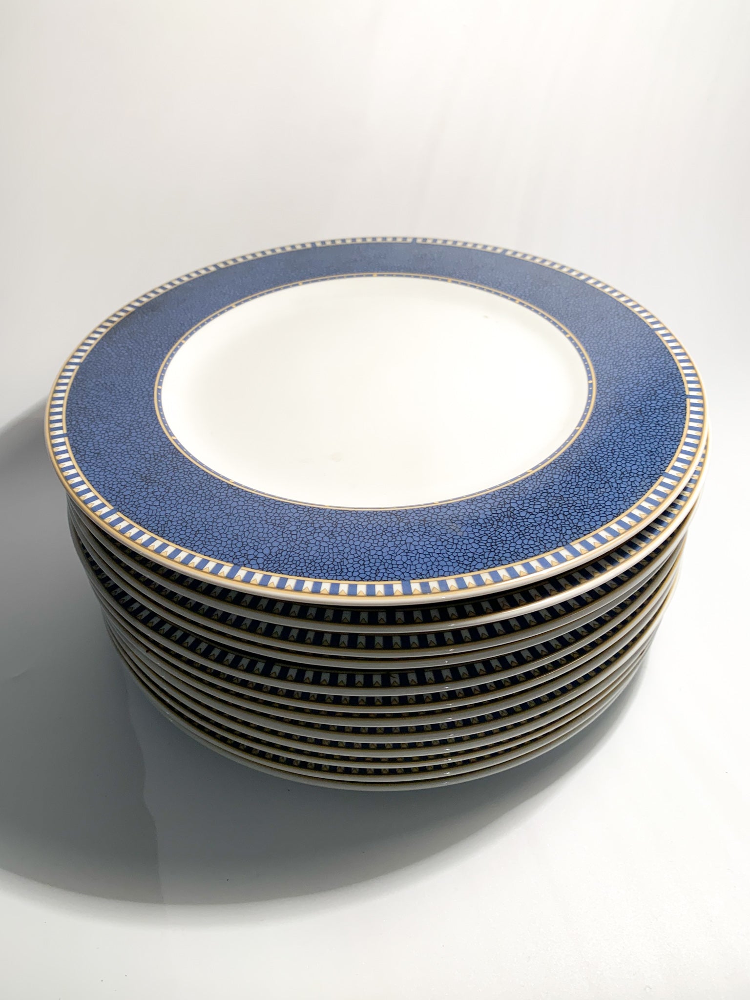 Set of 12 German Porcelain Underplates by Eschenbach from the 1950s