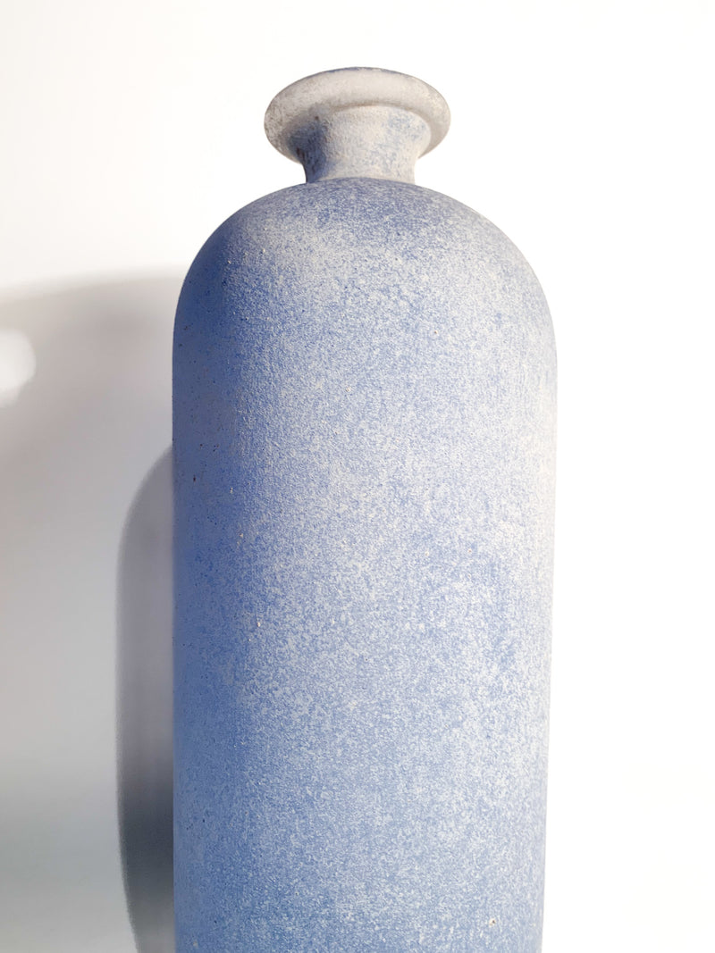 Scavo Light Blue Murano Glass Vase from the 1980s