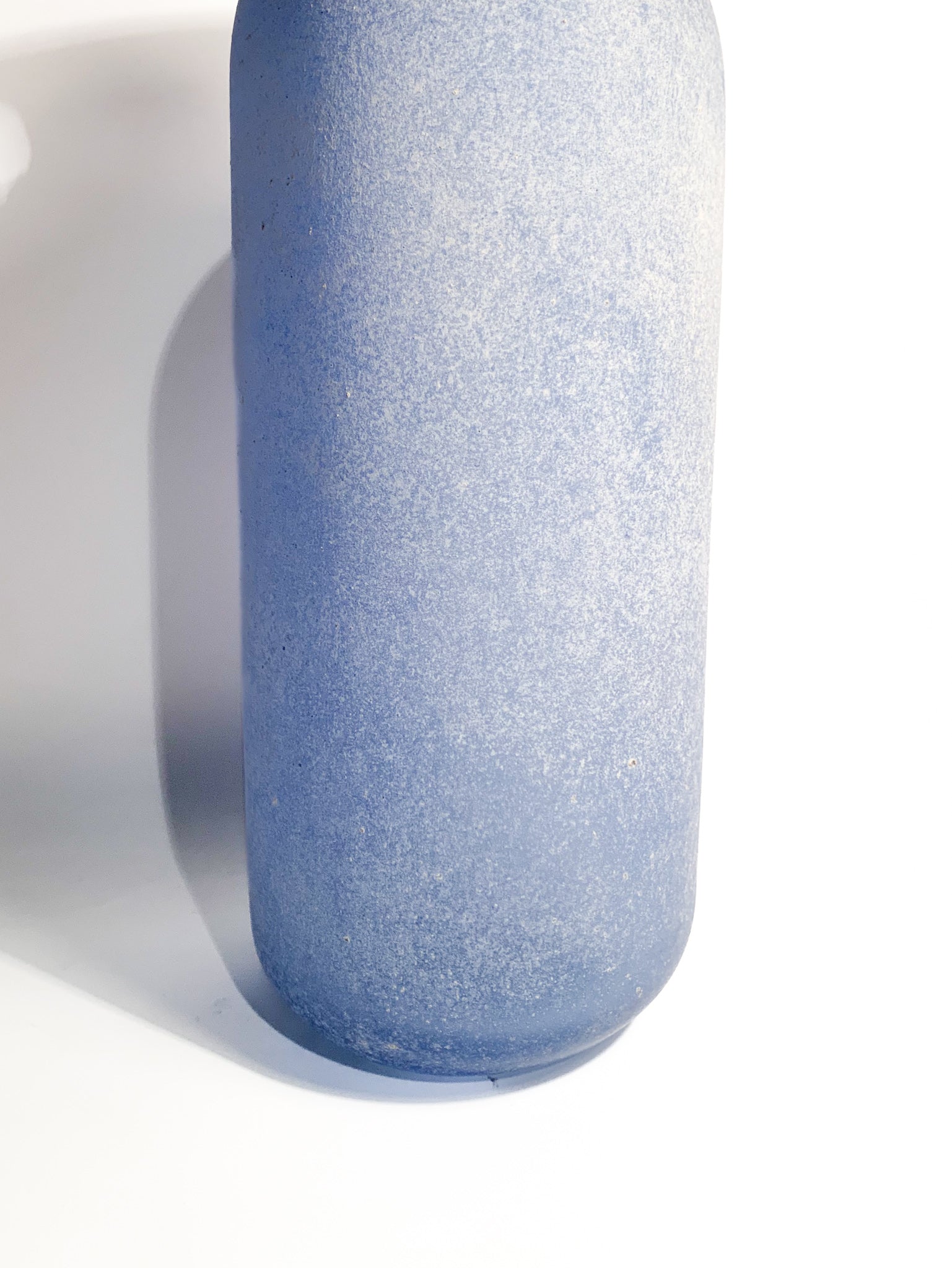Scavo Light Blue Murano Glass Vase from the 1980s