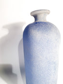 Scavo Light Blue Murano Glass Vase from the 1980s