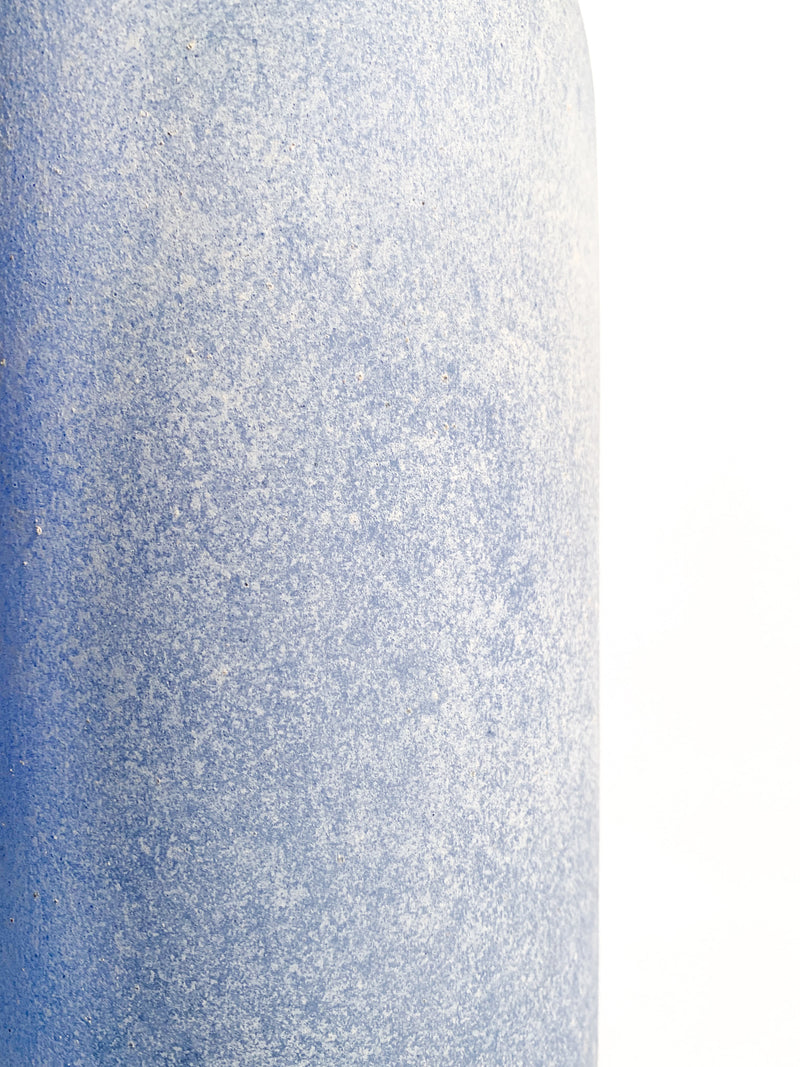 Vaso in Vetro di Murano Scavo Azzurro Anni 80