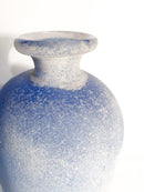 Scavo Light Blue Murano Glass Vase from the 1980s
