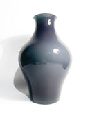 Hand-blown Opaline Vase in Purple and Green Murano Glass from the 1980s