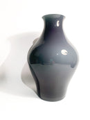 Hand-blown Opaline Vase in Purple and Green Murano Glass from the 1980s