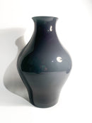 Hand-blown Opaline Vase in Purple and Green Murano Glass from the 1980s