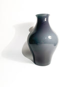 Hand-blown Opaline Vase in Purple and Green Murano Glass from the 1980s