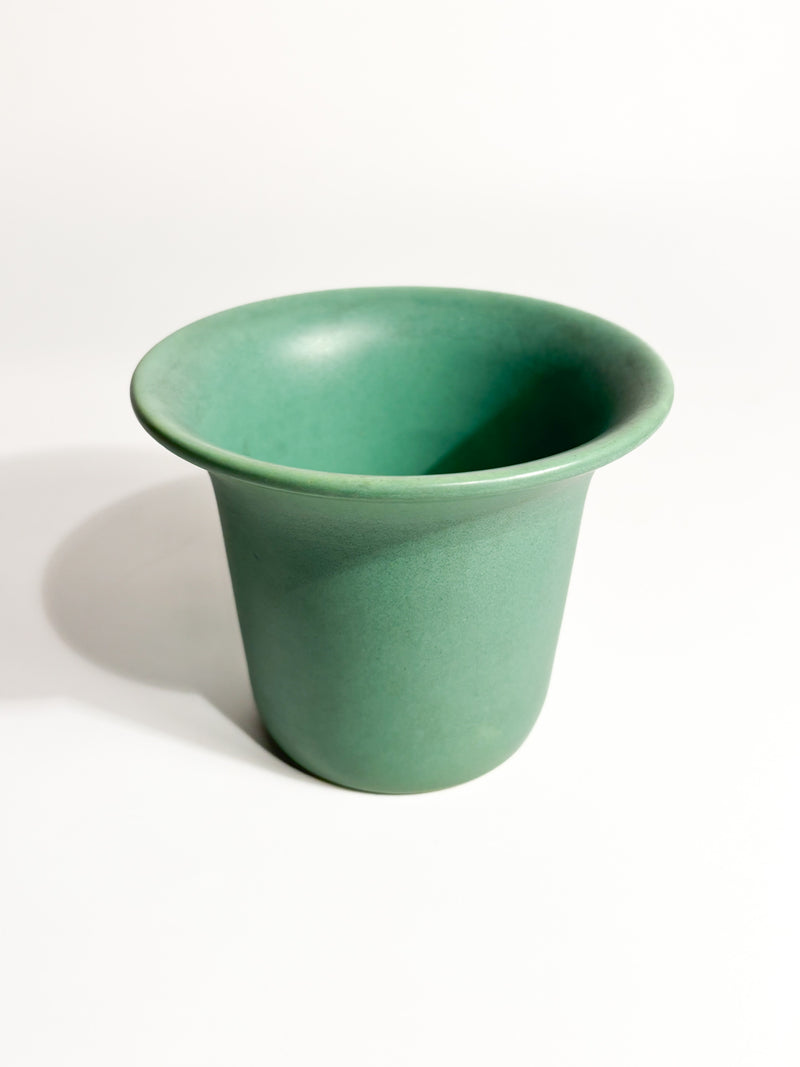 Green Ceramic Vase by Giovanni Gariboldi for Richard Ginori 1930s