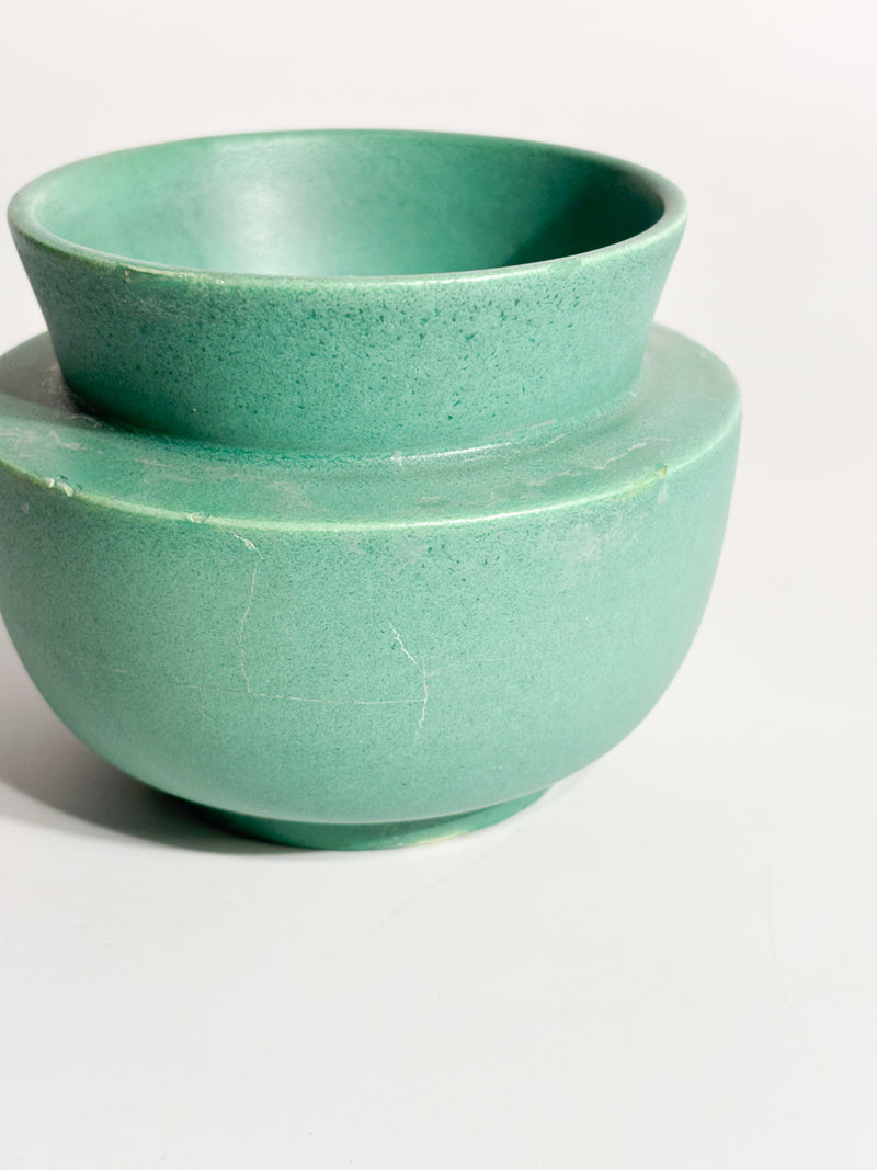 Green Ceramic Vase by Giovanni Gariboldi for Richard Ginori 1930s