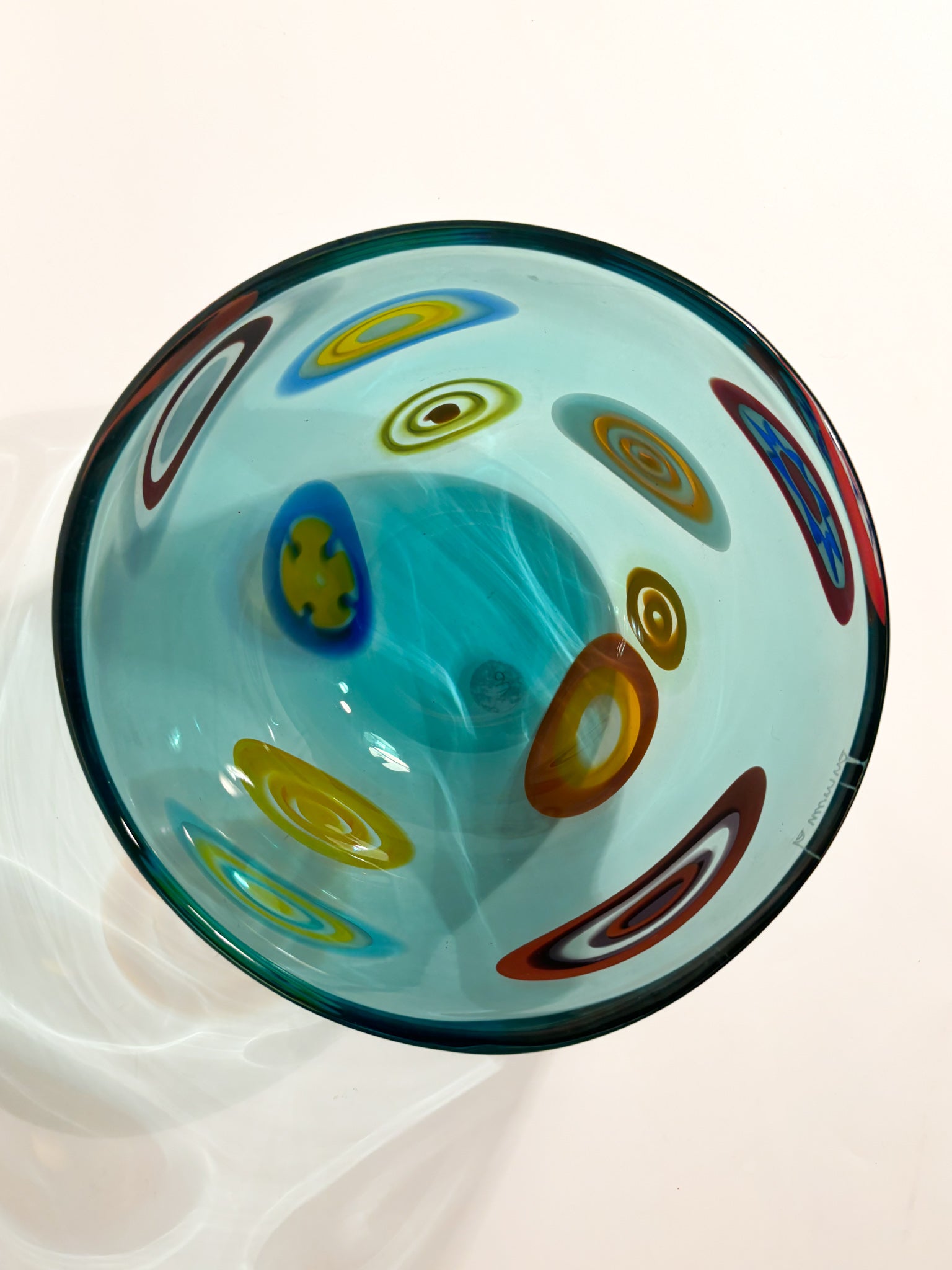 La Murrina Light Blue Murano Glass Centerpiece Vase from the 1950s