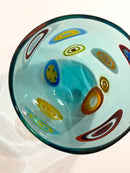 Vaso Centrotavola in Vetro di Murano Azzurro La Murrina Anni 50