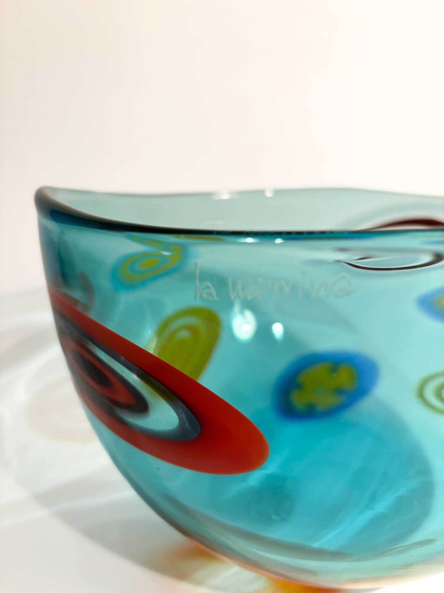 La Murrina Light Blue Murano Glass Centerpiece Vase from the 1950s