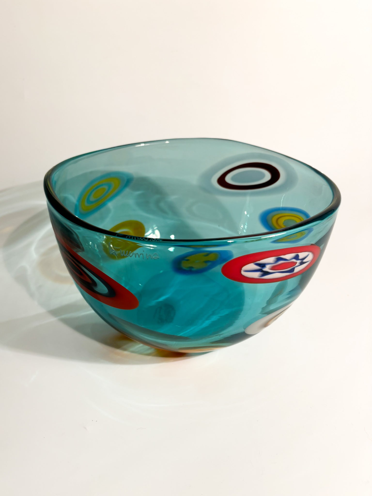 La Murrina Light Blue Murano Glass Centerpiece Vase from the 1950s