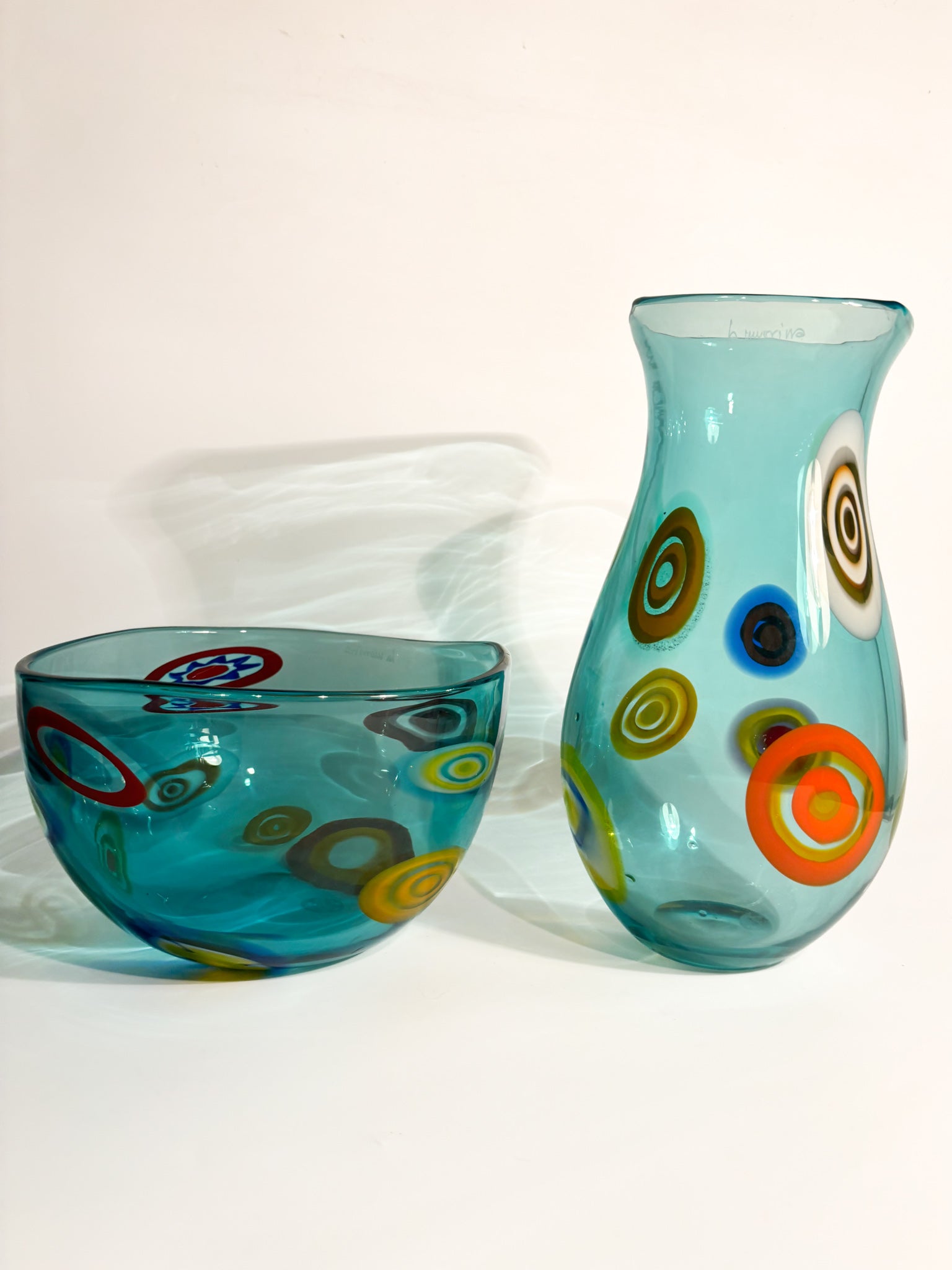 La Murrina Light Blue Murano Glass Vase from the 1950s