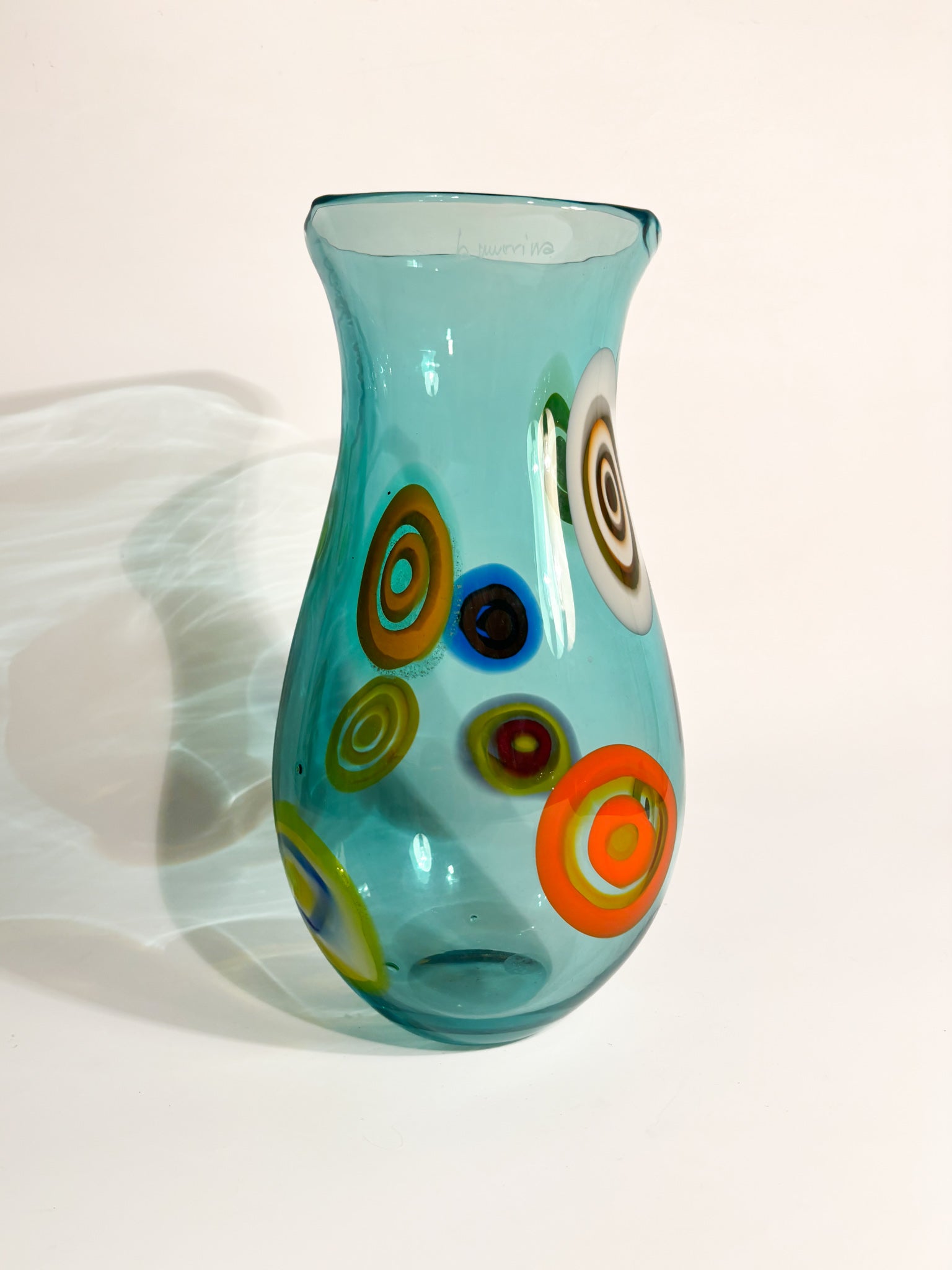 La Murrina Light Blue Murano Glass Vase from the 1950s
