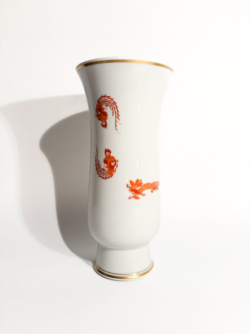 Meissen Red Court Dragon porcelain vase from the 1950s