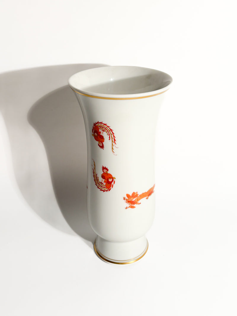 Meissen Red Court Dragon porcelain vase from the 1950s