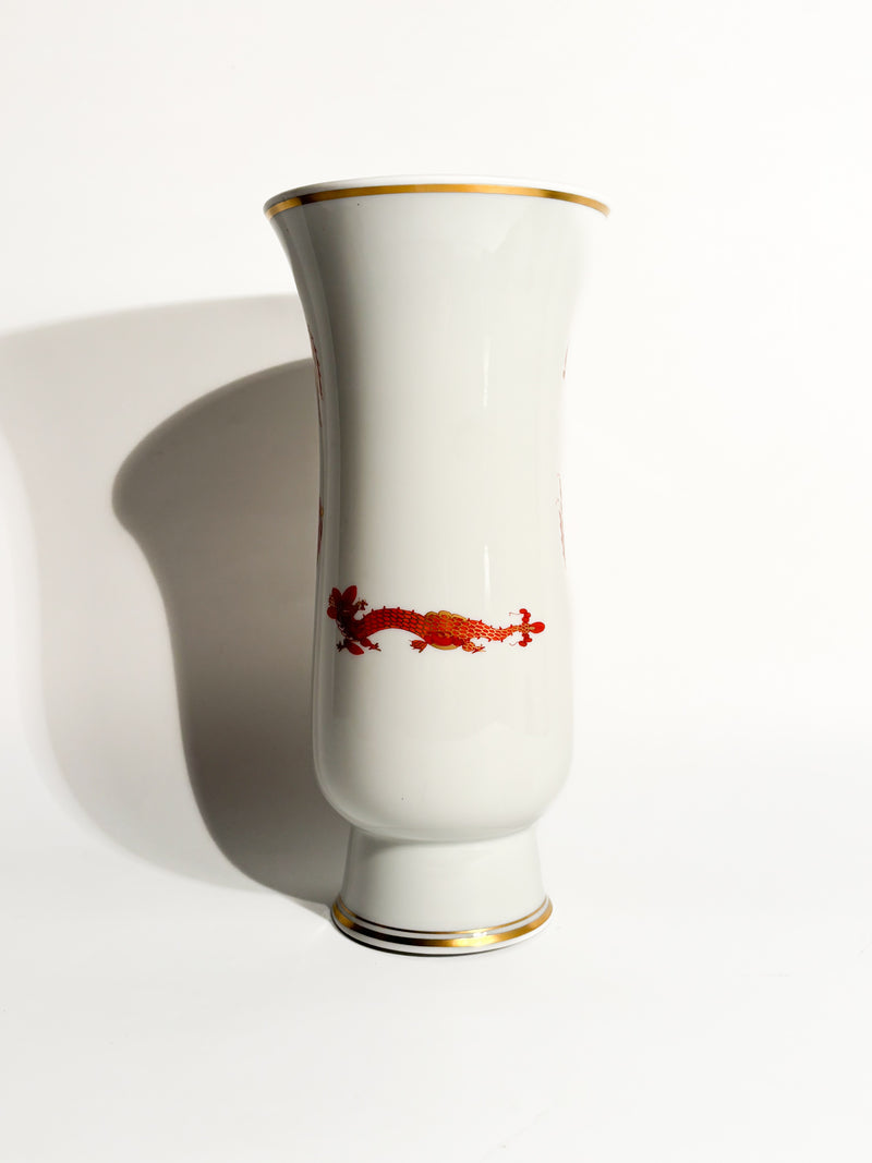 Meissen Red Court Dragon porcelain vase from the 1950s