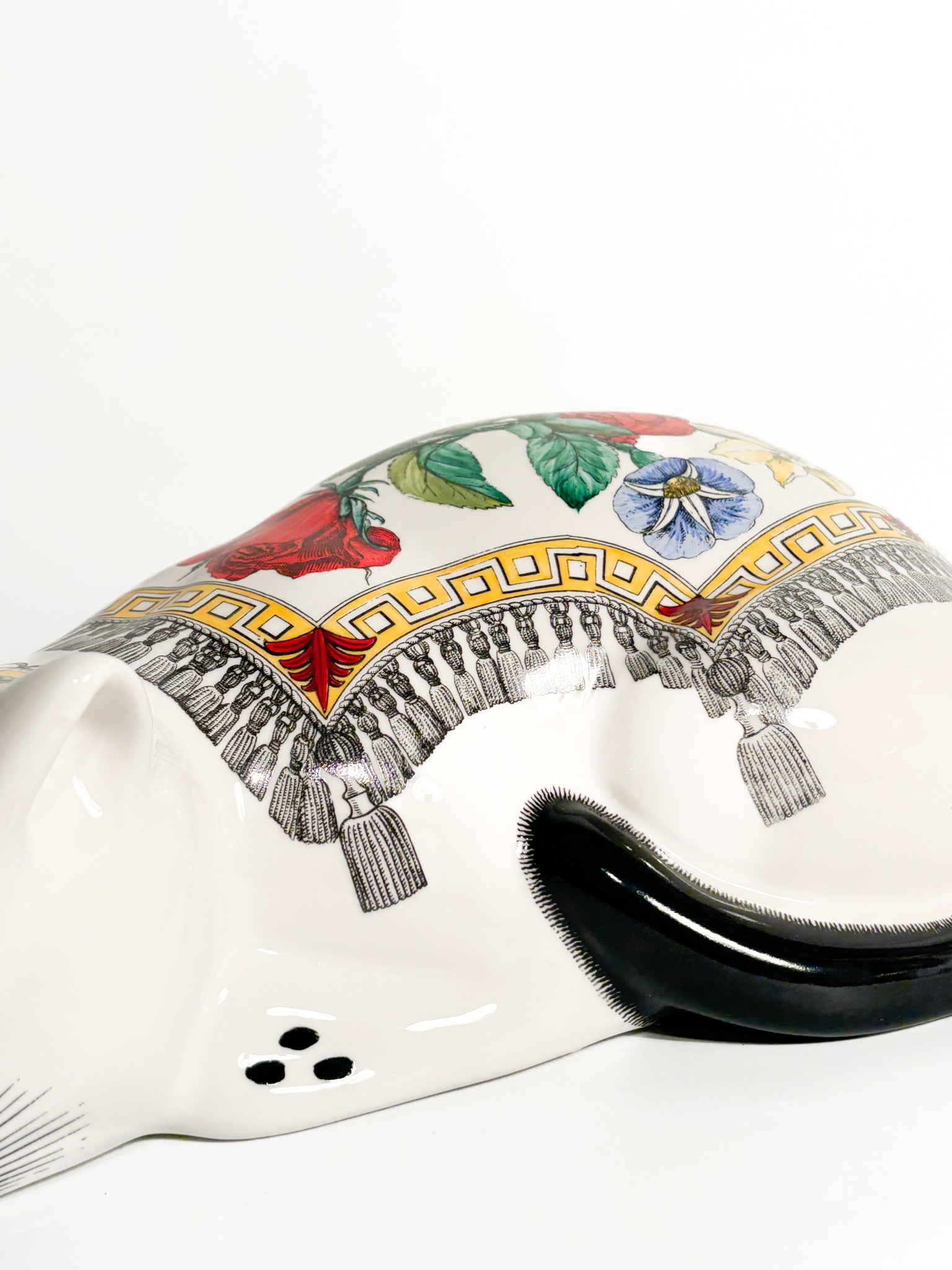 Scultura in Ceramica "Gatto Mantellato" di Piero Fornasetti Anni 50